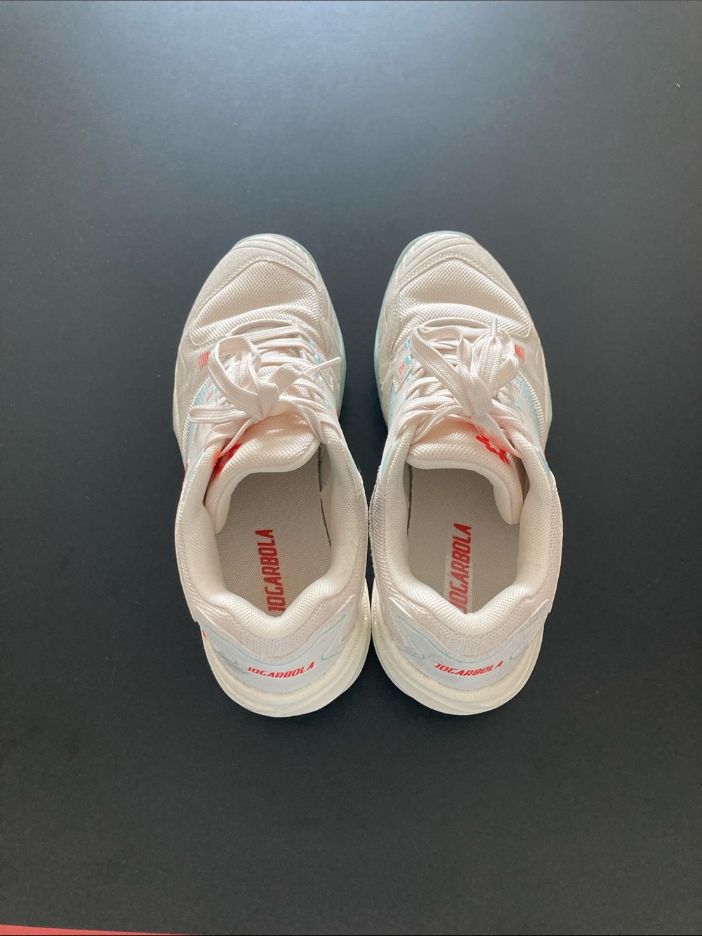 White Women's Lace-Up Sneakers with Pastel Accents — Sporty Everyday Trainers